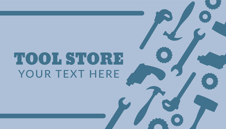 Tool store, business card with copy space vectorのイラスト素材