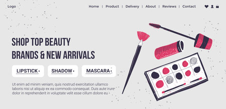 Shop top beauty brands and new arrivals websiteのイラスト素材