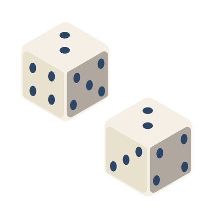 Game cubes with dots, dices for board playingのイラスト素材