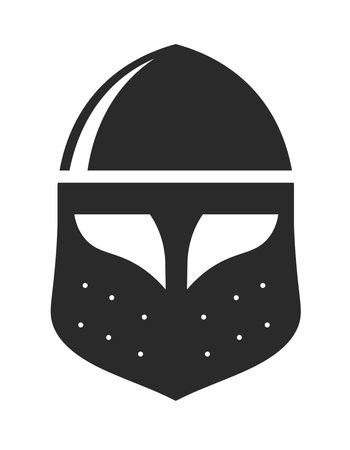 Helmet of knight or medieval warriors, vectorのイラスト素材