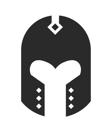 Helmet of crusader, knight or fighter at warsのイラスト素材