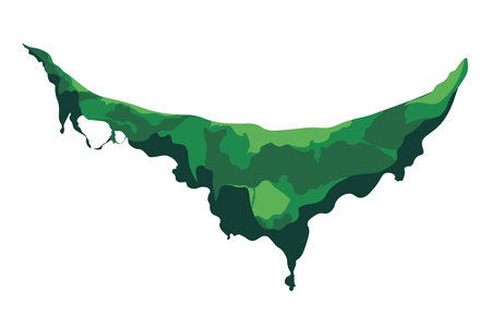 Moss plant, forest or woods vegetation and floraのイラスト素材
