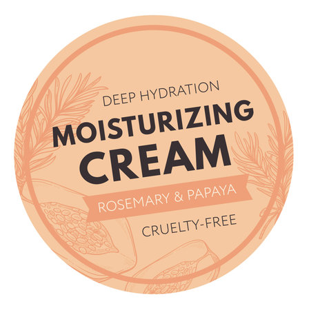 Deep hydration moisturizing cream with rosemaryのイラスト素材