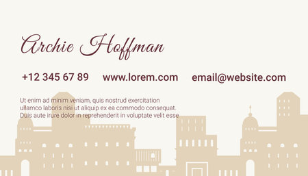 Real estate agent business card with personal infoのイラスト素材