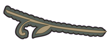 Frond paisley foliage, leaf or stem decor vectorのイラスト素材