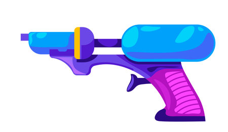 Squirt or water gun, plastic toy for childrenのイラスト素材