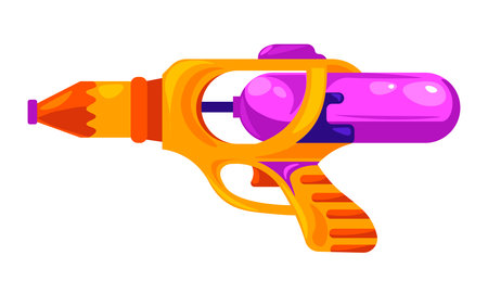Kids plaything, water or squirt gun toy vectorのイラスト素材