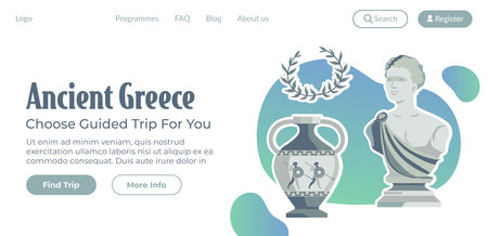 Ancient Greece choose guided trip for you vectorのイラスト素材
