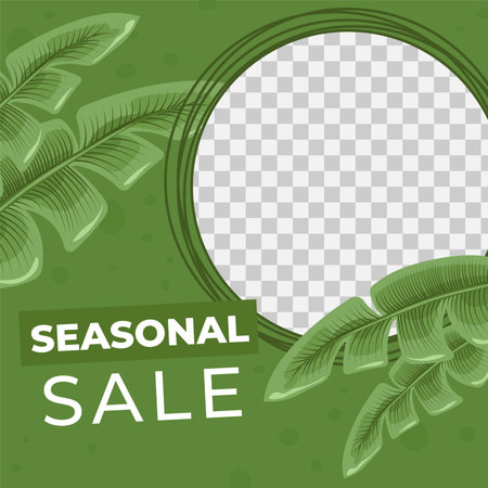 Seasonal sale and offer from shop, frame vectorのイラスト素材