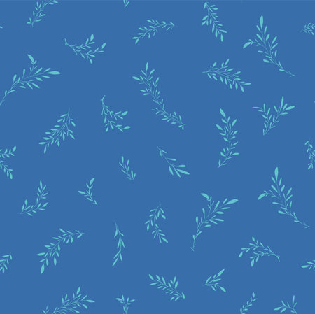 Blooming floral branches, twigs with leaves printのイラスト素材