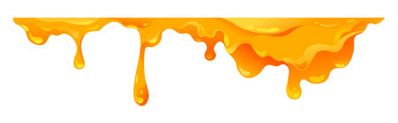 Honey dropping, sweet nectar collected by beesのイラスト素材