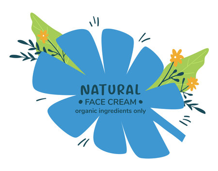 Natural face creams, organic ingredients onlyのイラスト素材