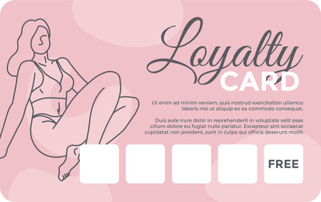 Epilation or beauty salon loyalty card bannerのイラスト素材