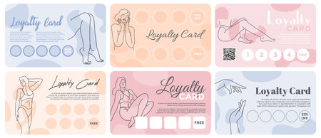 Marketing card design set for beauty salon serviceのイラスト素材