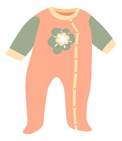 One piece suit for children, body for newbornのイラスト素材