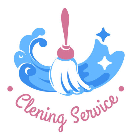 Cleaning service label or emblem for companiesのイラスト素材