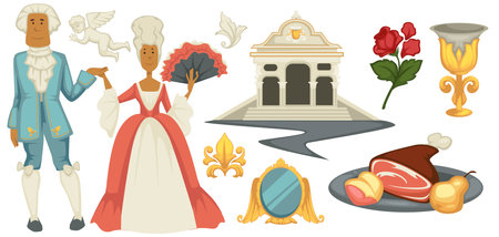 Baroque or renaissance culture and life vectorのイラスト素材