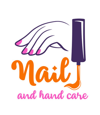 Best nail and hand care, stylish and beautifulのイラスト素材
