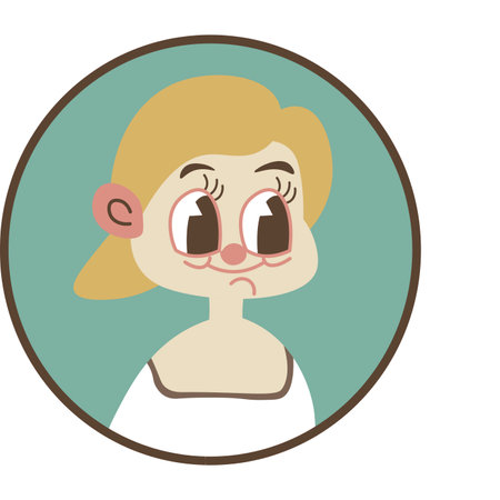 Portrait or avatar of wife, family tree iconsのイラスト素材