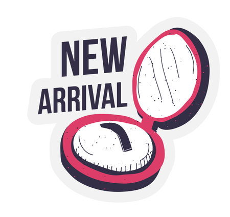 New arrival of cosmetic products promo bannerのイラスト素材