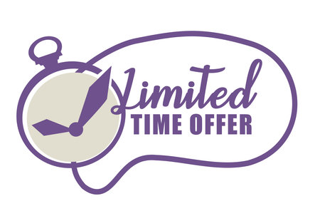 Limited time offer, sale and discounts in shopのイラスト素材