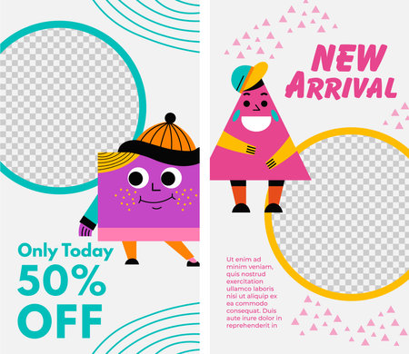 New arrival, sales and discounts from shop todayのイラスト素材