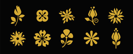 Chinese traditional symbolsのイラスト素材