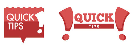 Quick tips concept logotype or banner, top adviceのイラスト素材