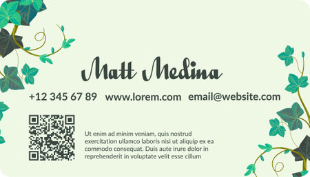 Business or calling card with personal informationのイラスト素材