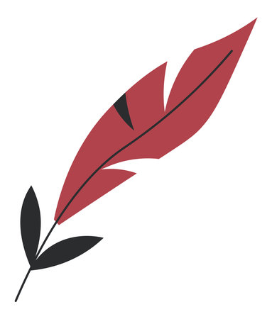 Elegant feather of birds, plumage from wings iconのイラスト素材