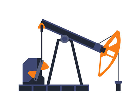 Modern Petroleum Extraction Machine vectorのイラスト素材