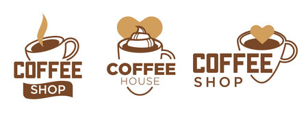 Minimalist Coffee Branding Logos vectorのイラスト素材