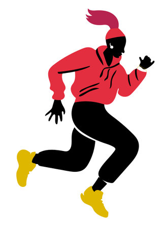 Dynamic Runner in Motion Vectorのイラスト素材