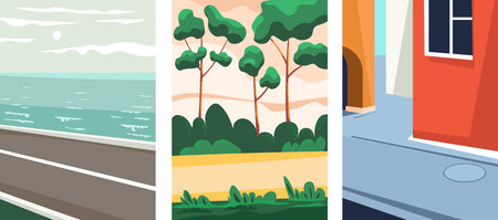 an Urban Street Vector Illustrationのイラスト素材