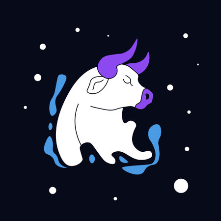 Taurus Zodiac Sign Vector Illustrationのイラスト素材