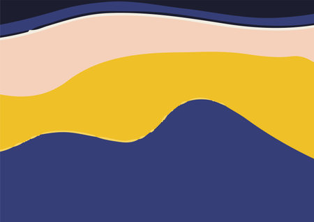 Abstract Layered Hills Vector illustration