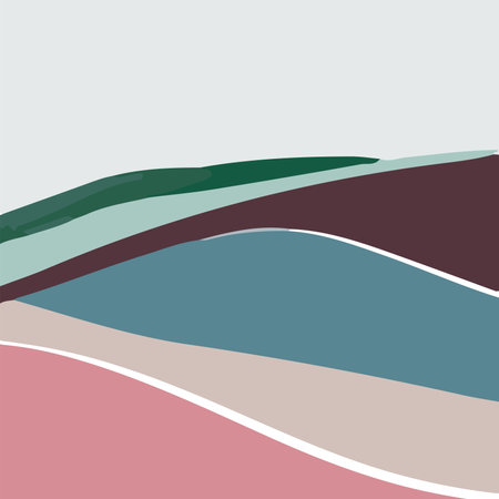 Colorful Abstract Hills Vector illustrationのイラスト素材