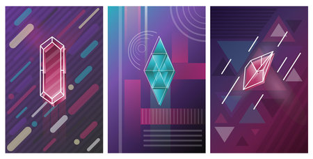 Abstract Geometric Art Posters vectorのイラスト素材