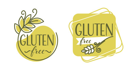 Gluten Free Organic Label vectorのイラスト素材
