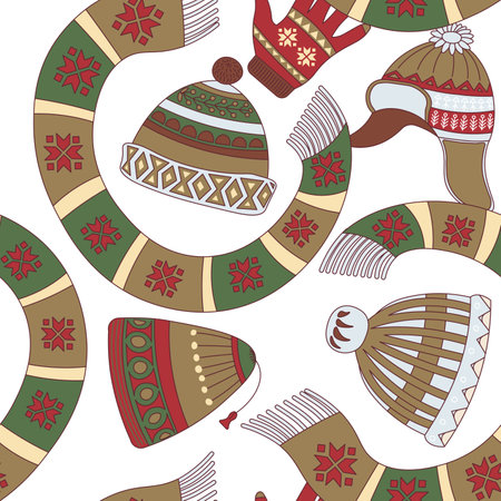 White Background Holiday Accessories vectorのイラスト素材