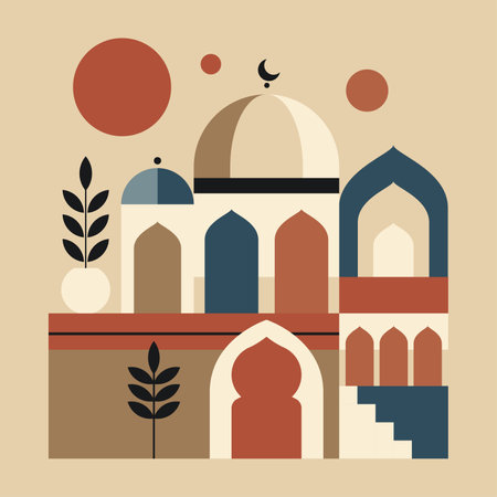 Abstract Ramadan Kareem Geometric Artのイラスト素材