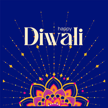 Radiant Mandala Burst Diwali Artworkのイラスト素材