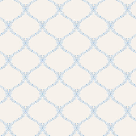 Traditional Navy Blue Floral Stripe Damaskのイラスト素材