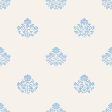 Large Spaced Classic Floral Medallionのイラスト素材