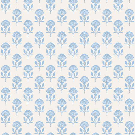 Vertical Botanical Carnation Sprigs Printのイラスト素材