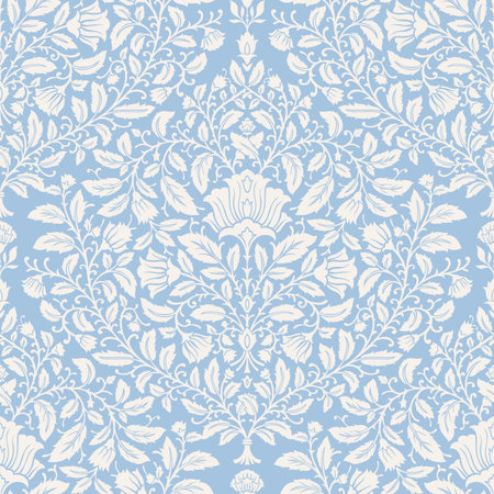 Classic Symmetrical Baroque Floral Tapestry Designのイラスト素材