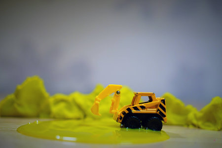 Toy tractorの写真素材