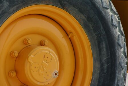 Large Yellow Tireの写真素材