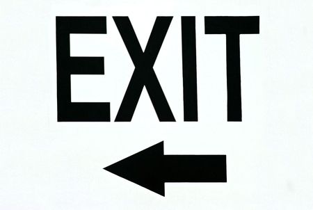 Exit Signの写真素材