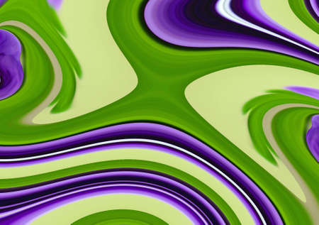 A Green and Purple swirl design の写真素材